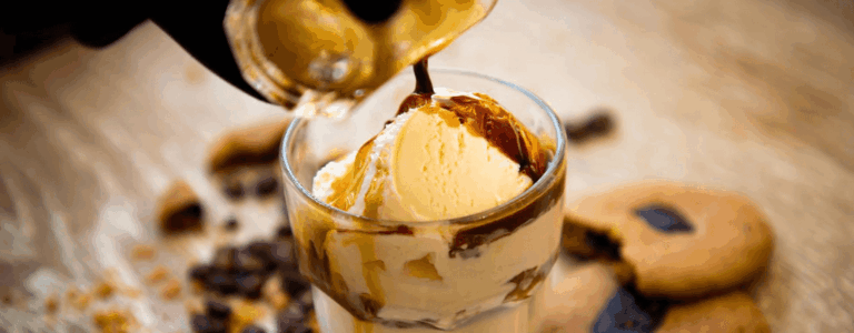 helado italiano con café