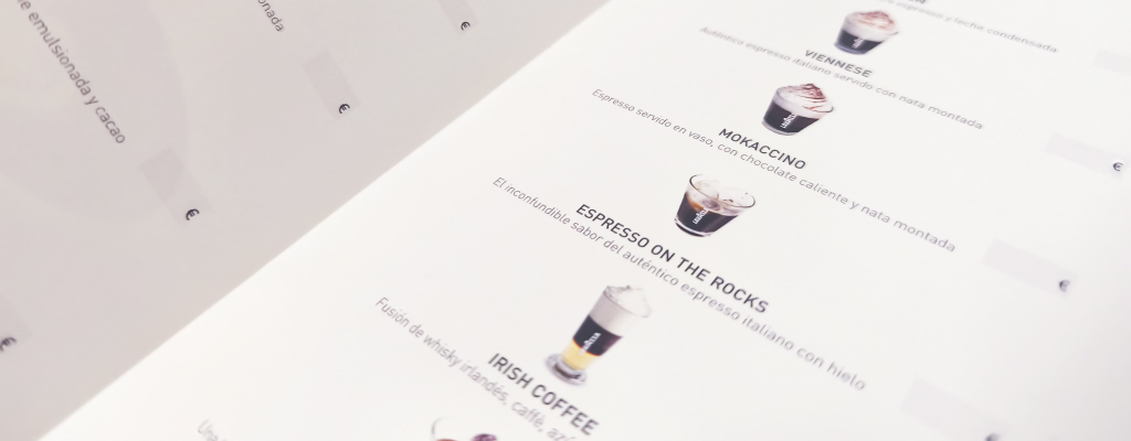 carta de cafés