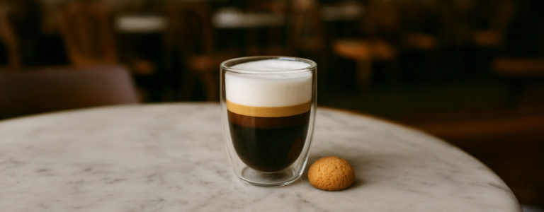 vaso de espresso macchiato