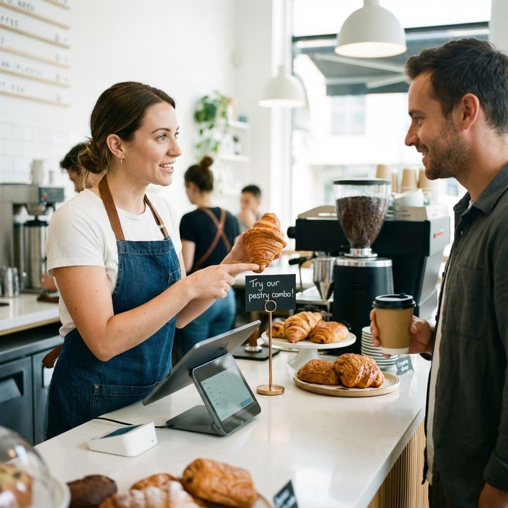 barista atendiendo a cliente