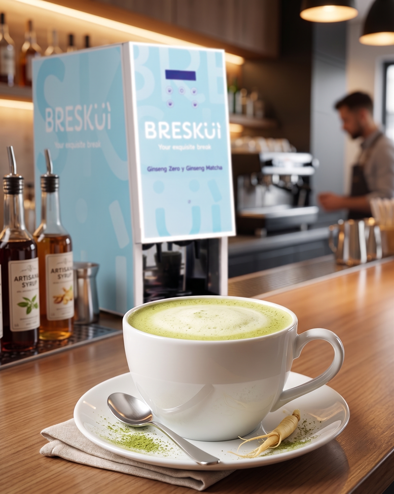 bebida matcha ginseng Bresküì máquina HORECA cafetería profesional